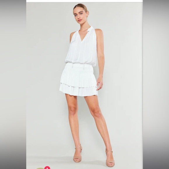 Current Air Cara Sleeveless Pleated Mini Dress Turquoise Size S - Picture 14 of 16